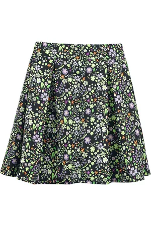 Noisy May Kobieta Spódnice mini - NMRUE HW SKATER SKIRT WVN - Spódnica krótka - Kobiety