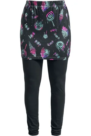 Full Volume Legginsy z Leggings with skirt and sweets print