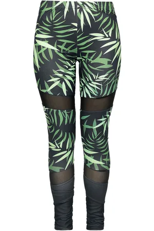 RED by EMP Legginsy z Leggings with bamboo print and mesh inserts