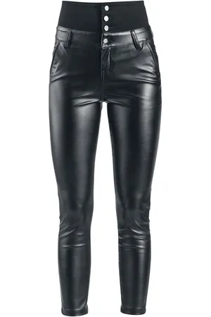 Forplay Spodnie z ekoskóry z High Waist Leather Immitation Trousers