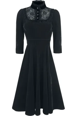 H&R London Sukienka Medium Rockabilly z Nightshade Velvet Dress
