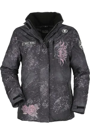 Rock Rebel Kurtka zimowa z Rock Rebel jacket with skull print