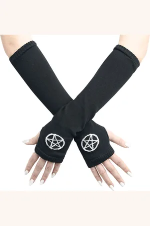 Pamela Mann Narękawniki Goth z - Pentagram gloves Kobiety