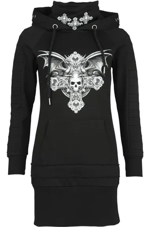 Gothicana Sukienka krótka Goth z Gothicana X Anne Stokes hoodie dress