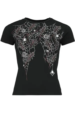 Gothicana T-Shirt Goth z Koszulka z pajęczynami