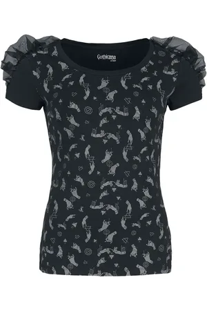 Gothicana T-Shirt Goth z Gathered t-shirt with all-over print