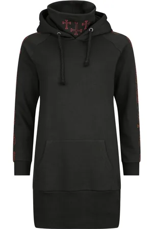 EMP Sukienka krótka z Hoodie dress with skulls