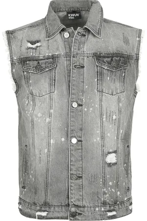 Forplay Kamizelka z Destroyed Washed Denim Vest