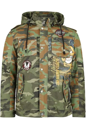 Rock Rebel Kurtka przejściowa z Camouflage army jacket
