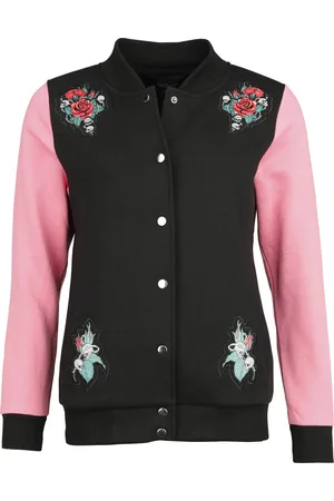 Rock Rebel Kurtka College Jacket Rockabilly z Varsity sweat jacket with skull prints