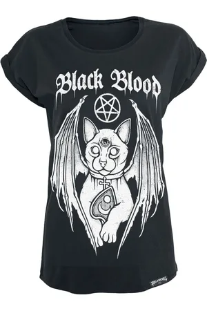 EMP T-Shirt Goth z T-Shirt with Demonic Cat