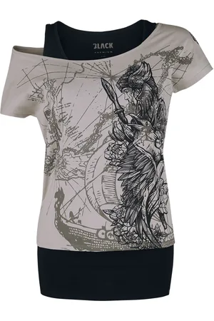 EMP T-Shirt z Double-Layer-T-Shirt with Detailed Front Print
