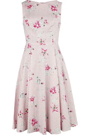 H&R London Sukienka Medium Rockabilly z Catherine Floral Swing Dress