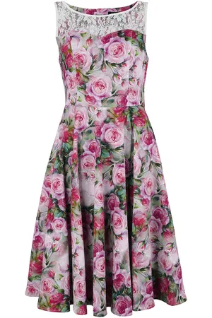 H&R London Sukienka Medium Rockabilly z Lola Floral Swing Dress