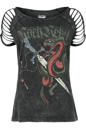 Rock Rebel T-Shirt z T-Shirt With Old School Print