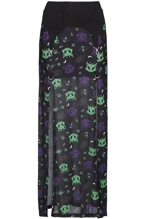 Banned Alternative Spódnica długa Goth z Moody Melody Slit Skirt