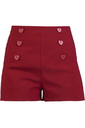 Voodoo Vixen Krótkie spodenki Rockabilly z Heart Button Shorts