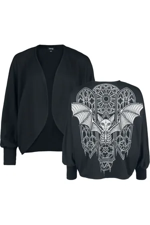 Gothicana Kardigan Goth z Cardigan with batwing sleeves