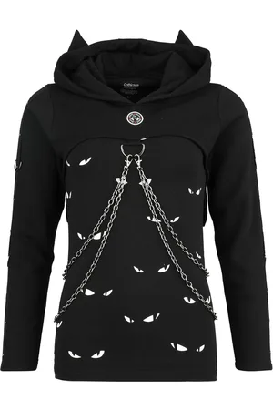 Gothicana Bluza z kapturem Goth z Gothicana X Emily the Strange 2 w 1 Bluza z kapturem i Top
