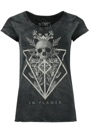 IN FLAMES T-Shirt z Skull