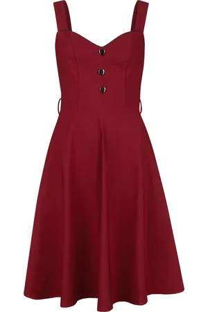 Voodoo Vixen Sukienka Medium Rockabilly z Heart Nuckle Flare Dress