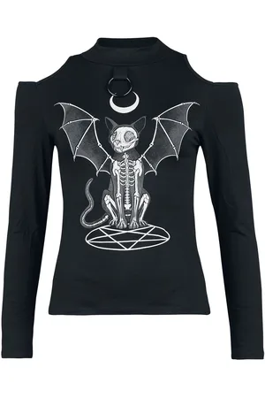 Gothicana Longsleeve Goth z Longsleeved Shirt with cut-out details