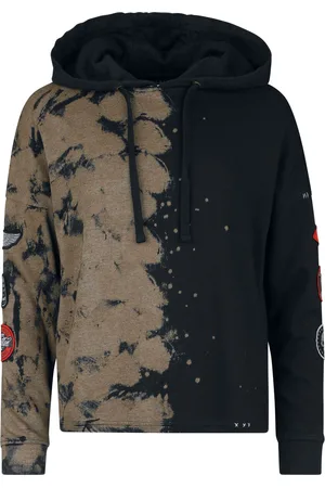 Rock Rebel Bluza z kapturem z Hoodie Spray Bleach Look
