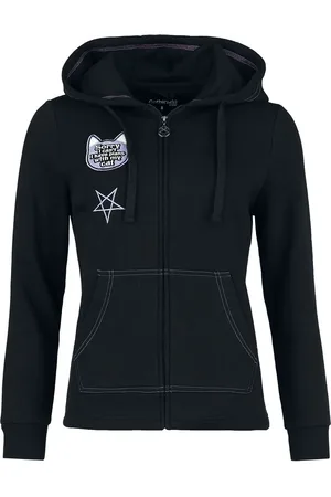 Gothicana Bluza z kapturem rozpinana Goth z Sorry, I have plans with my cat