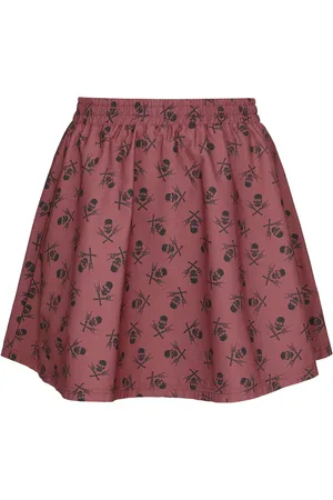 EMP Spódnica krótka z A-Line Skirt with Skull Print