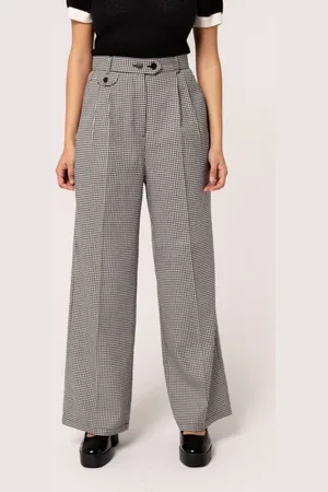 Hell Bunny Spodnie z materiału z Teddy Trousers