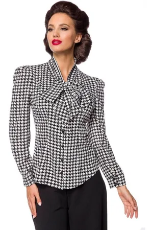 Belsira Bluzka Rockabilly z Vintage-Schluppenbluse