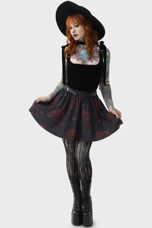 Killstar Spódnica krótka Goth z Blood Rose Skirt