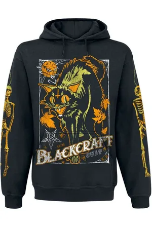 Blackcraft Cult Bluza z kapturem Goth z Vintage Halloween Cat