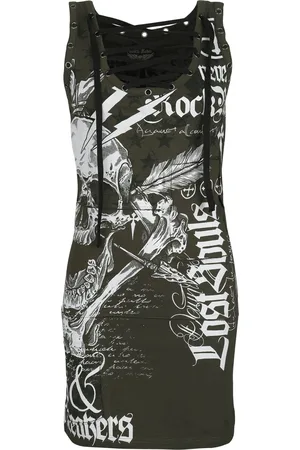 Rock Rebel Sukienka krótka z Eyelet dress with patches