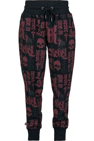 Rock Rebel Spodnie dresowe z Trousers with Rock Rebel Print