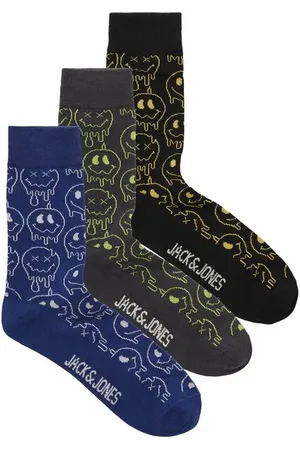 JACK & JONES Skarpetki z JACMELTED SMILE SOCKS 3 PACK LN
