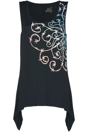 Full Volume Top z Top with Mandala Barbed Wire Print