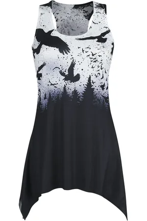 Vixxsin Top z Crow Night Lace Panel Vest