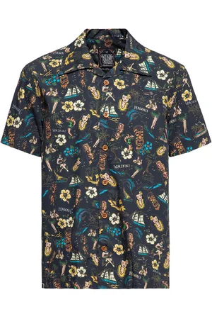 King kerosin Koszula z krótkim rękawem Rockabilly z Tropical Hawaiian-style shirt deluxe