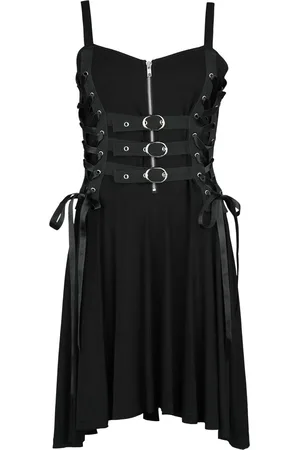 Gothicana Sukienka Medium Goth z Short Dress With Lacing and Straps