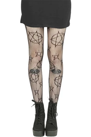 Pamela Mann Rajstopy Goth z Pentagram net tights