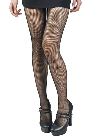Pamela Mann Rajstopy Rockabilly z Fishnet Crotchless Tights Black