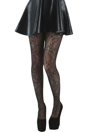 Pamela Mann Rajstopy Goth z Cobweb Lace