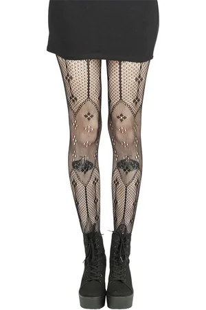 Pamela Mann Rajstopy Goth z Spot pattern net tights