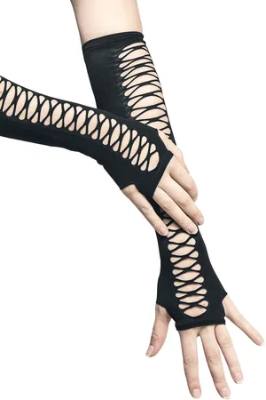 Pamela Mann Narękawniki Rockabilly z - Lace-up sleeve glove Kobiety