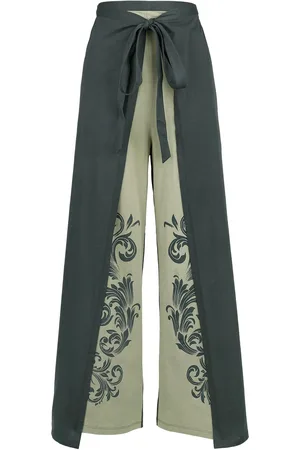 EMP Spodnie z materiału z Wrap Trousers with Ornaments