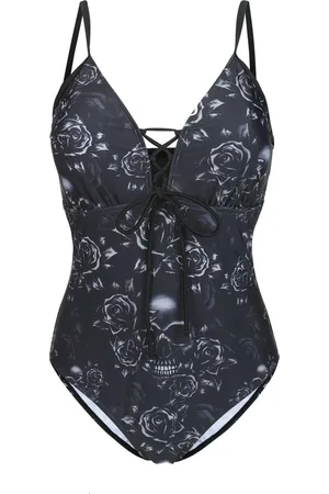 EMP Kostium kąpielowy z Swimsuit with roses and lace details