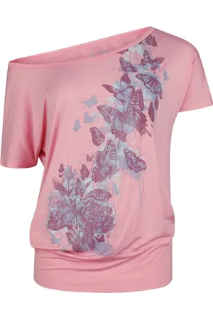 Full Volume T-Shirt z T-shirt with Butterfly Front Prrint