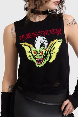 Killstar Top Goth z Gremlins