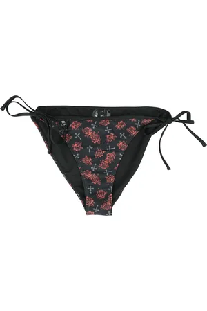 Rock Rebel Dół bikini z Bikini Bottoms With Cross And Roses Alloverprint
